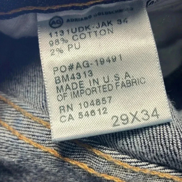 Ag Adriano Goldschmied the matchbox slim  straight dark wash jeans W29 x L34 - Picture 6 of 7